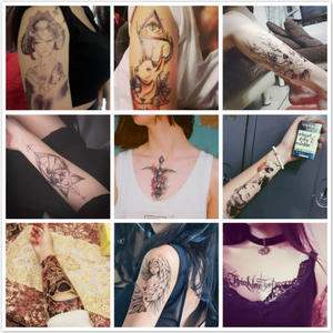 وشم للجسم غير مؤلم ختم ساخن غير سام مقاوم للماء وشم مؤقت ، ملصق وشم مؤقت للجسم للوجه صديق للبيئة - Product Image 5