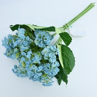 Bouquet de fleurs artificielles en gros fleur d'hortensia en soie pour la décoration de mariage d'été