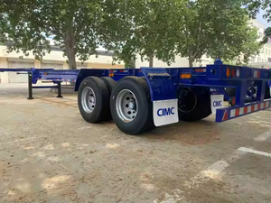 Conteneur d'atterrissage de camion de conteneur de semi-remorque de squelette de 20ft et de 40ft pour le transport efficace de cargaison - Product Image 2