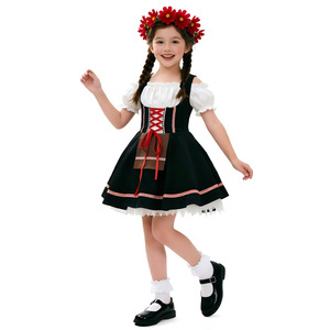 Vestido Tradicional Bávaro Yi Xiaoyi para Niñas, Color Negro, Conjunto de Disfraz para Oktoberfest con Etiqueta, Número de Pieza 8124 - Product Image 1