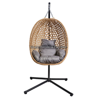 Fauteuil suspendu en rotin de haute qualité en forme de nid d'oiseau
