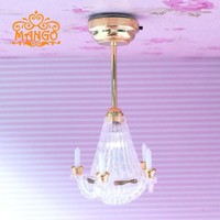 Petite Maison de Poupée DIY 1:12 Mini Lumière Modèle LED Cinq Bougies Pendentif Plafonnier