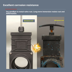 304 acier inoxydable PVC tige étendue vanne vanne de vidange de forme carrée pour la pisciculture de crevettes utilisation de salon - Product Image 3