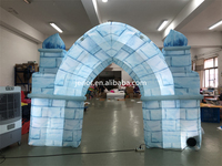 Décoration à thème éclairage gonflable palais de glace arc gonflable château décoration d'entrée
