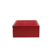 Boîte de rangement de parfum de luxe en MDF sur mesure, directement de l'usine, en matériaux recyclés, emballage cosmétique rouge pour la personnalisation de marques en gros