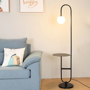 Table basse en <span class=keywords><strong>marbre</strong></span> de luxe nordique moderne en or lampe d'angle en métal lampadaires Led sur <span class=keywords><strong>pied</strong></span> avec étagères pour le salon - Product Image 6