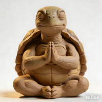 Maßgefertigte Größe Farbe Form Handgemachte Handbemalte Harz-Statue für Heim- und Bürodekoration Meeresschildkröten-Yoga-Figur