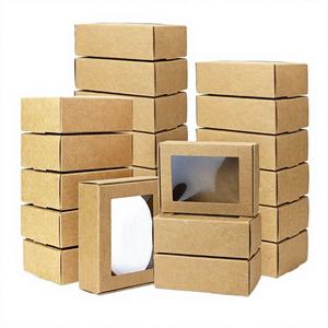 Hot <b>Sale</b> Customizable Mini Kraft Paperboard Rigid Gift <b>Boxes</b> Window Design Recyclable Square Shape Sushi Jelly Hot Stamped - Product Image 4