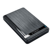 Pasokan Langsung Dari Pabrik USB 2.0 HDD/SSD External Enclosure 2.5 Inch SATA Portable Bahan ABS Hitam Merek OEM