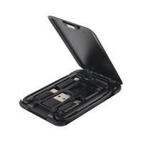 Coffret Cadeau Multifonctionnel 6-en-1 : Câble de Recharge USB, Support Téléphone et Boîte de Rangement pour Cartes de Visite (Compatible iOS & Ordinateur)