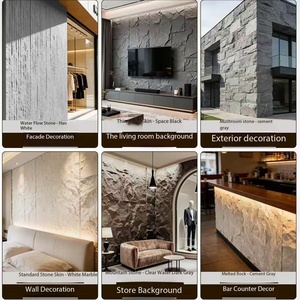 Panneau mural en <span class=keywords><strong>pierre</strong></span> artificielle PU, imperméable, léger, revêtement mural extérieur, pierres pour la décoration de la maison - Product Image 6