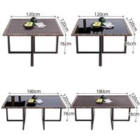 Ensemble de table et de chaises de jardin pour l'extérieur, adapté pour la terrasse, le jardin, la piscine