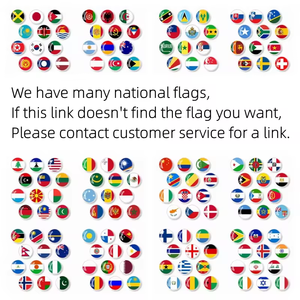 ต่างหูเม็ดเดี่ยวเรืองแสงรูปธงชาติโลกทำจากสแตนเลสต่างหูรูปโดมแก้วทรงกลมแบบเรียบง่ายสำหรับผู้ชายผู้หญิง - Product Image 2