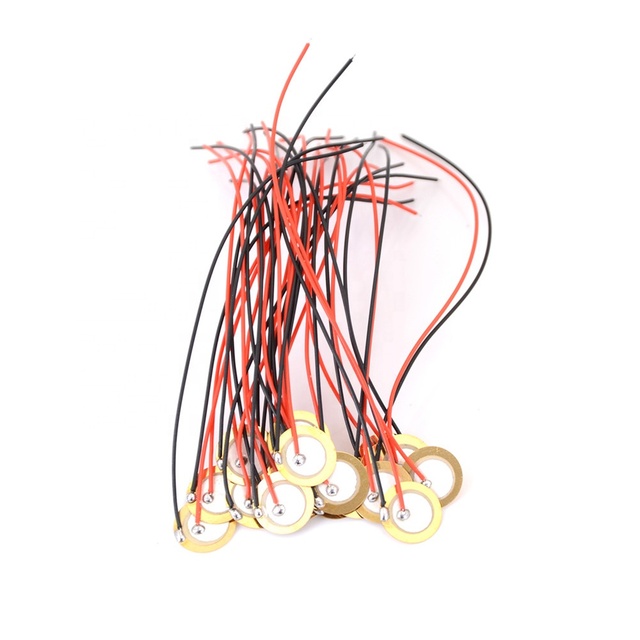20pcs/lot 12mm Piezo Elements Sounder Sensor Trigger Drum Disc + Wire Copper Piezoelectric Buzzer Copper