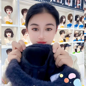 วิกผม Xingyuan แบบคลุมทั้งศีรษะ พร้อมหมวกเบสบอลเปิดด้านบนแบบมีพู่ห้อย หางม้าสูง ผมยาวหยิกแบบติดกาวในตัว - Product Image 1