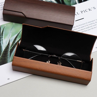 Étui à lunettes personnalisé DUOYING avec gravure de n'importe quel nom | Boîte de rangement de lunettes de luxe en grain naturel pour hommes et femmes