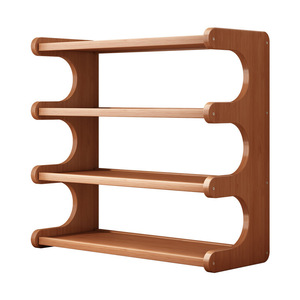 Wooden Multi Tier Desk Organizer Wall Mounted Storage Rack For Office Student Dormitory Rental Apartment - Product Image 2