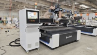 Machine de gravure CNC sur bois ATC 2030 à châssis robuste, double pompe à vide, vitesse d'alimentation rapide, équipement de fabrication d'armoires