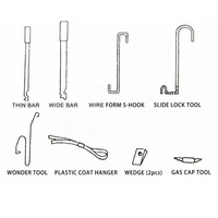 Outil universel de déverrouillage de voiture, déverrouillage d'urgence, ouverture de porte, outils spéciaux de réparation de voiture, outils d'entretien de porte, 9 pièces/ensemble