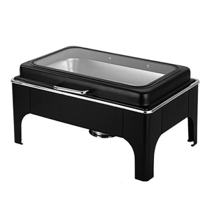 Scaldavivande Rettangolare in Acciaio Inox da 9L per Buffet, Set Chafing Dish Commerciale per <span class=keywords><strong>Catering</strong></span> - Product Image 3