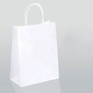 Wholesale Square Bottom Paper Gift Bags Cake Bakery Bread Fruit Flower Tote Bag Handbag with <b>Wide</b> <b>Ribbon</b> for Bouquets Packaging - Product Image 1