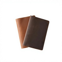 Porte-cartes de visite en cuir pleine fleur style vintage, carnet de voyage, journal en cuir multifonction original fait main