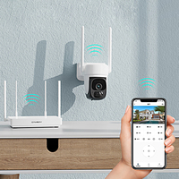 Extérieur 4MP CMOS 20x Zoom Optique IP Réseau CCTV Système de Caméra de Sécurité Pan-Tilt Grand Angle Vision Nocturne AI Humanoïde Solaire