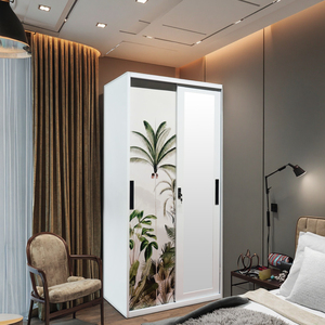 Nouvelle promotion de meubles de maison armoire de rangement pour chambre de fille <span class=keywords><strong>avec</strong></span> porte coulissante peinte miroir armoire placard - Product Image 3