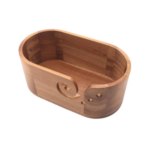 12x6.2x6" Wooden Yarn Bowl, <strong>Knitting</strong> Bowl with Storage, Crochet <strong>Wool</strong> <strong>Holder</strong> with Storage Crochet <strong>Wool</strong> <strong>Holder</strong> Bowl - Product Image 4