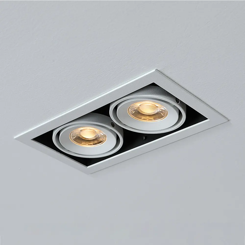 VJC Double head Indoor Use Commercial COB IP21 Cube Light Recessed Square Led Ceiling Light Led Downlight Led Spot Light