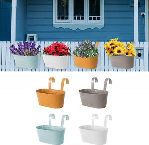 Colorato di Ferro Vaso di Fiori Appeso Fioriere Balcone Giardino Impianto Fioriera Secchio di <span class=keywords><strong>Metallo</strong></span> Fiore Titolari - Product Image 2