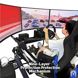 6Dof Car Racing Complete 6Dof Motion Simulador de carreras virtual Sim Racing Cabina plegable con tres pantallas - Product Image 1