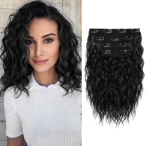 Extensiones <span class=keywords><strong>de</strong></span> Cabello con Clip, Extensiones Cortas Rizadas y Onduladas Marrón, Encaje Invisible, Cabello Natural Suave para Mujer, Castaño - Product Image 2