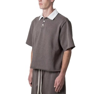 Chemises pour hommes 100% Coton, Coupe Droite Personnalisée, Couleur Unie, Épaules Tombantes, Grammage Lourd 220g, Logo Personnalisé, Formelles, Respirantes - Product Image 5