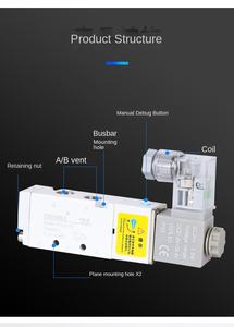 Électrovanne de commande pneumatique à cinq voies à deux positions 4V210-08 4V110-06 <span class=keywords><strong>4V310</strong></span>-<span class=keywords><strong>10</strong></span> 4V410-15 Nouvel état 24V - Product Image 6