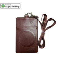 Cartera Magsafe de cuero con Soporte para tarjeta Find My Phone para tarjeta de seguimiento Mfi Find My Tag Wallet Trackr Find My Sourcing Logo