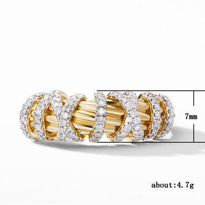Anillo de diamantes Tiffany & Co. en oro amarillo, corte brillante redondo, color G natural, anillo de boda de lujo para mujer H071 - Product Image 4