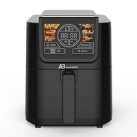ANBOLIFE OEM Friteuse à air intelligente 8L non toxique, sans PFAS, avec écran numérique, cuisson visible, chauffage rapide, appareils de cuisine