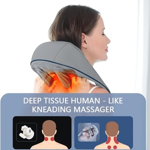 6D alat pijat nirkabel memijat Shiatsu, pemijat tanpa kabel elektrik untuk leher, bahu, kaki dan pinggang untuk pereda target - Product Image 3