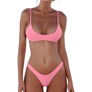 2026 Ensemble de bikini deux pièces triangle pour femme, <span class=keywords><strong>mini</strong></span> halter, <span class=keywords><strong>string</strong></span>, imprimé, avec liens, maillot de bain personnalisé - Product Image 5