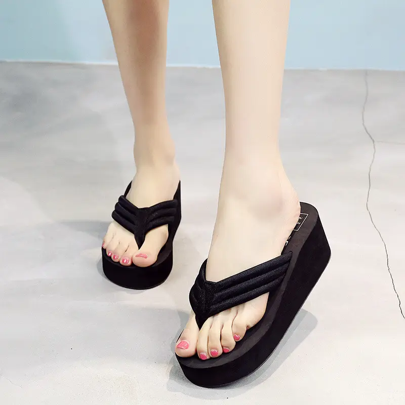 High Quality EVA Beach Thick Platform Casual Flip Flops Sandals for Women Black Pink Red Blue Platform Flip Flop