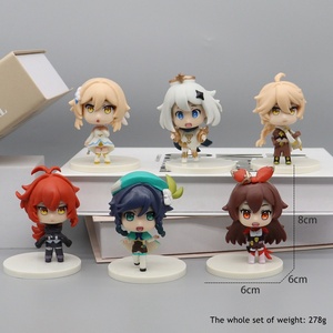 Hot Anime Girls Action Figures Set 6pcs/Gems 8CM <span class=keywords><strong>Genshin</strong></span> <span class=keywords><strong>Impact</strong></span> <span class=keywords><strong>Paimon</strong></span> PVC Modèle Jouets - Product Image 2