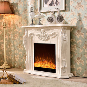 Elegante Chimenea de Madera Tallada de Estilo Moderno, Independiente para Interiores, para Sala de Estar, Hotel, Villa, con Control Remoto, OEM, ODM - Product Image 3