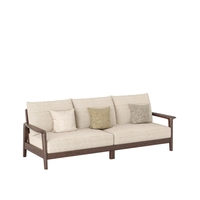Canapé en bois massif de style minimaliste nordique, coussin amovible et moelleux, ensemble de meubles de salon
