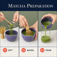 Ensemble de thé matcha en céramique en gros, 8 pièces, design Sakura, fouet, bol, cuillère, passoire, boîte cadeau