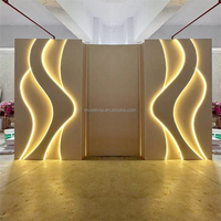 Panneau de fond de scène incurvé à LED Muwei pour mariage - Panneau d'affichage personnalisé en fer et PVC pour la décoration de scène d'événements et de fêtes