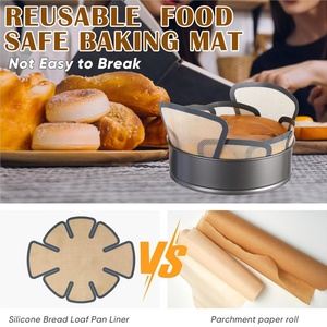 Revestimiento de Silicona para Molde de Pan para Uso Doméstico, Bandeja de Silicona Resistente al Calor con Asa de Seguridad - Product Image 4