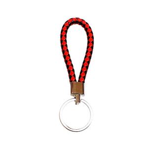 Vente à chaud <span class=keywords><strong>porte</strong></span>-clés tissé tressé en <span class=keywords><strong>cuir</strong></span> Pu <span class=keywords><strong>porte</strong></span>-clés en acier inoxydable avec pendentif <span class=keywords><strong>porte</strong></span>-clés de voiture accessoires pour bricolage - Product Image 6