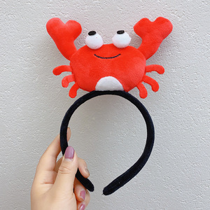 <span class=keywords><strong>Serre</strong></span>-tête en forme de crabe de dessin animé mignon, accessoires et <span class=keywords><strong>serre</strong></span>-têtes pour cheveux faits à la main avec un design animalier de dessin animé - Product Image 2