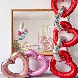 Globos Gigantes de Papel de Aluminio Ecológicos en Forma de Corazón de 40 Pulgadas (Unidad Individual) para el Día de <span class=keywords><strong>San</strong></span> Valentín y Fiestas de Cumpleaños - Product Image 2